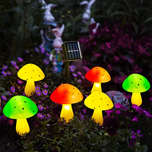 Solar Mushroom Light Garden